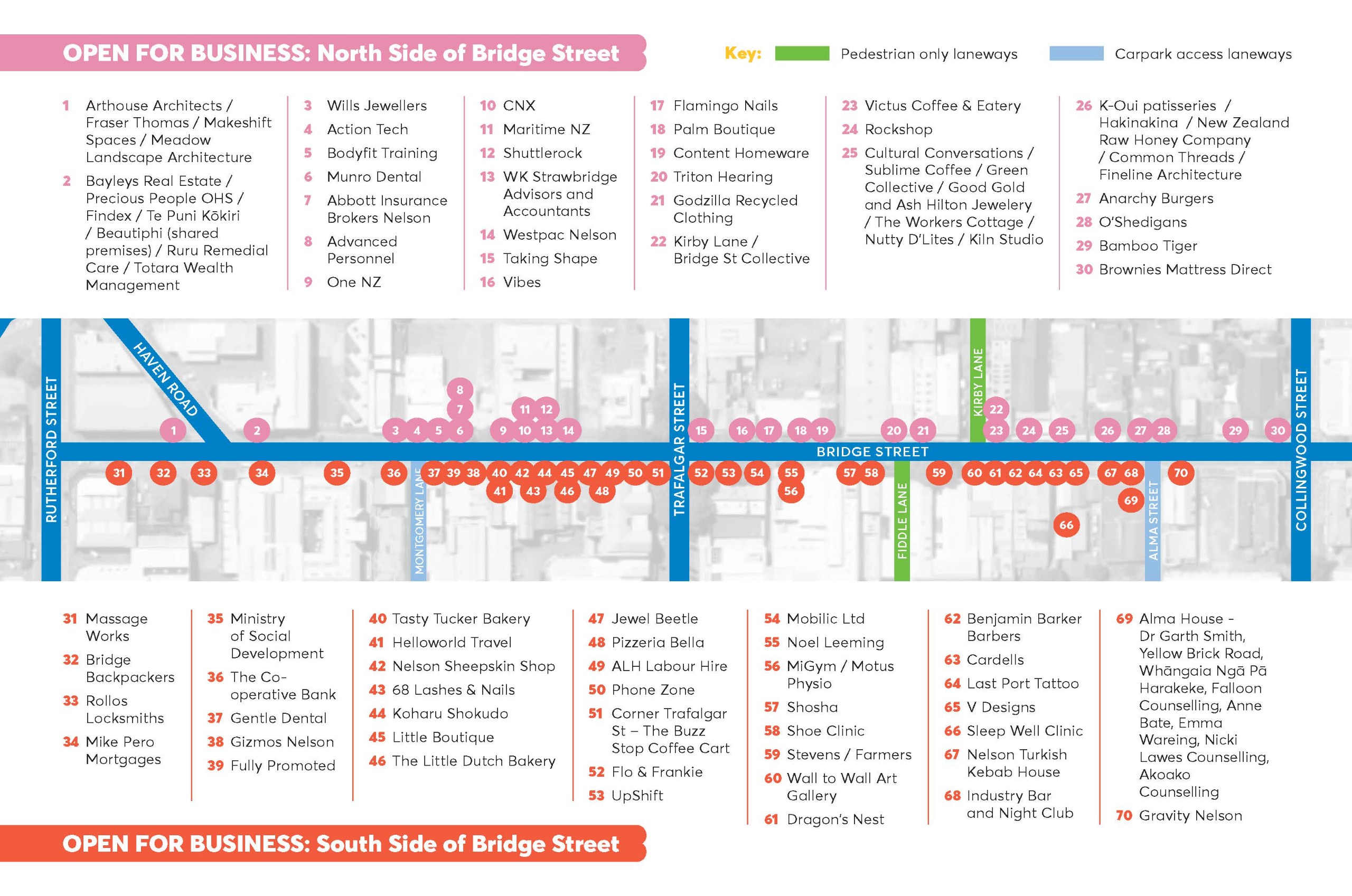 Map of business locations 
