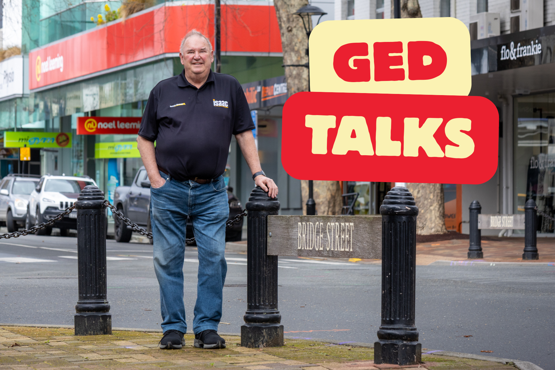 Ged standing on Bridge St