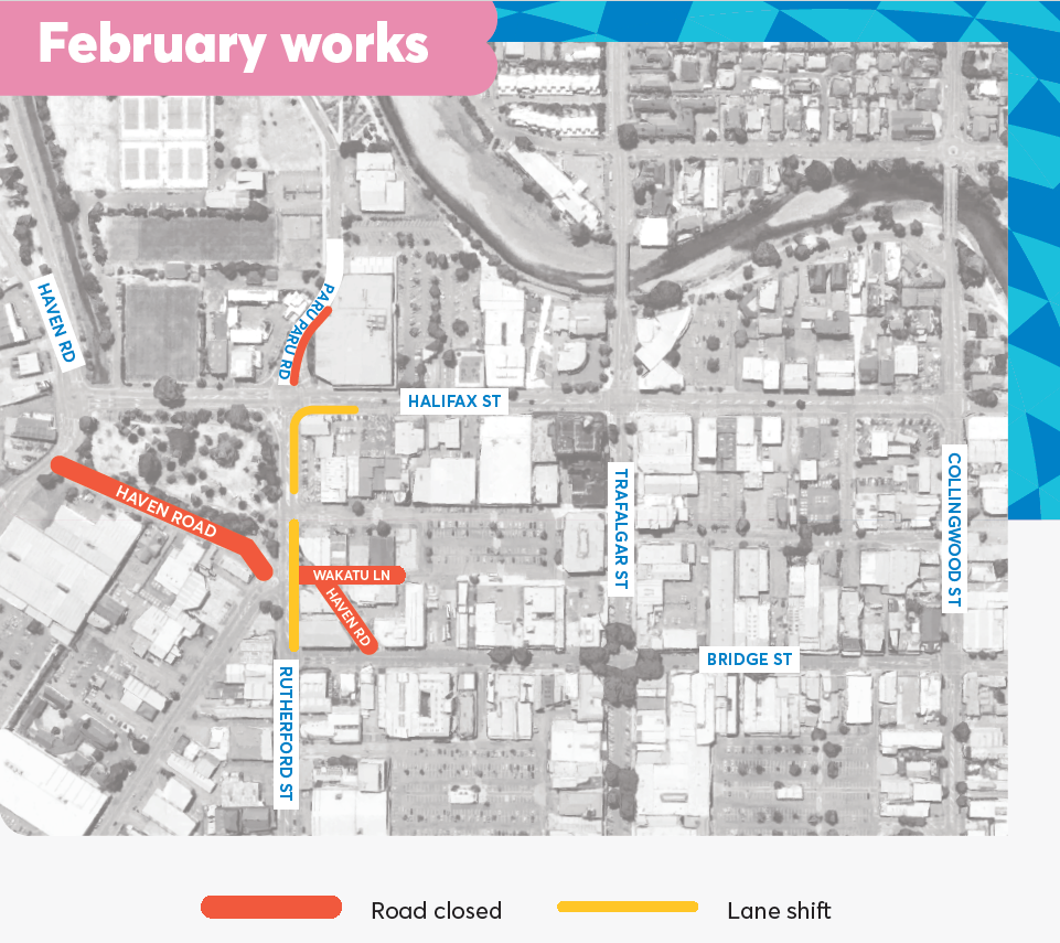 Map showing closures in February 