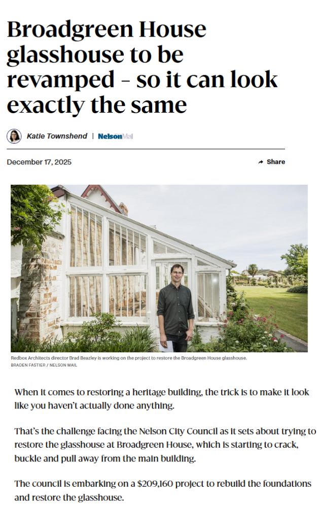 Article in newspaper