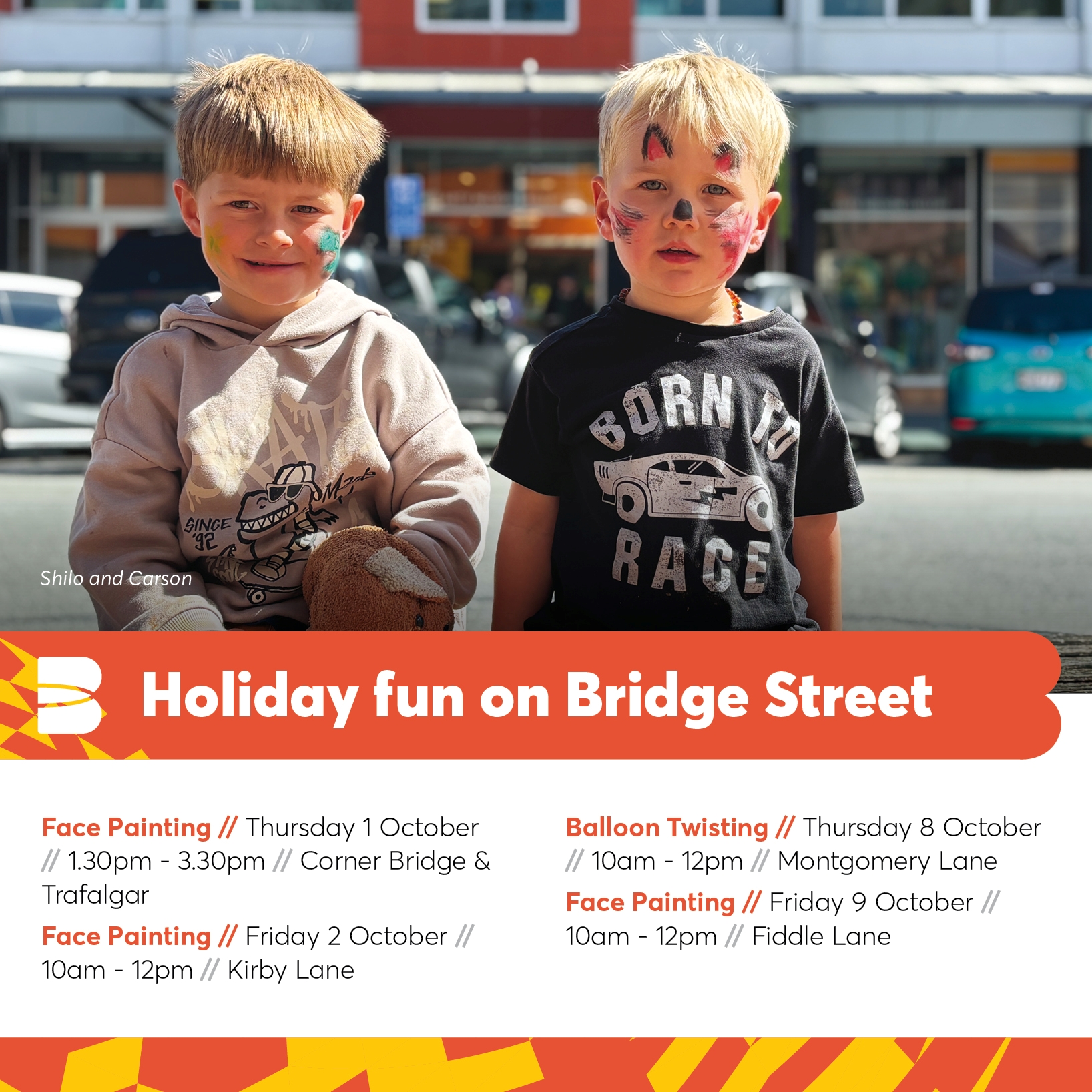 Information showing free face painting 