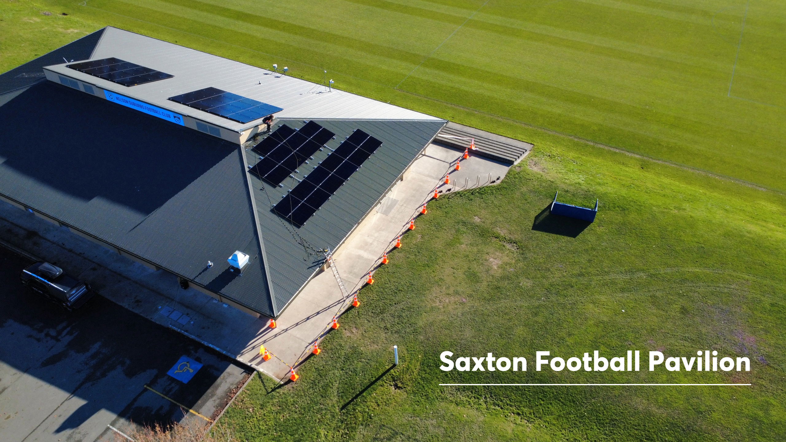 solar panels on saxton football pavilion