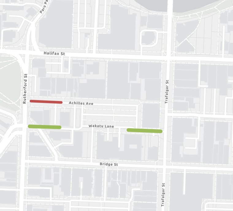 Map showing open and closed entrances
