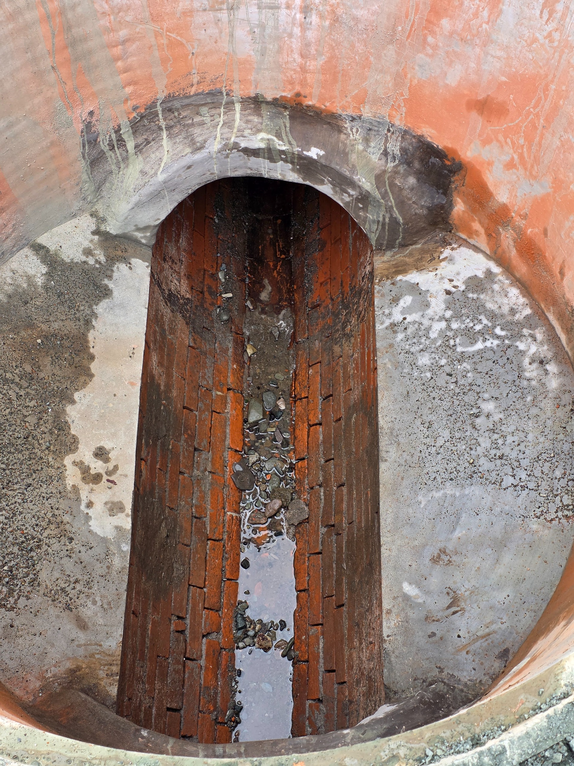Brick line sewer beneath Bridge Street