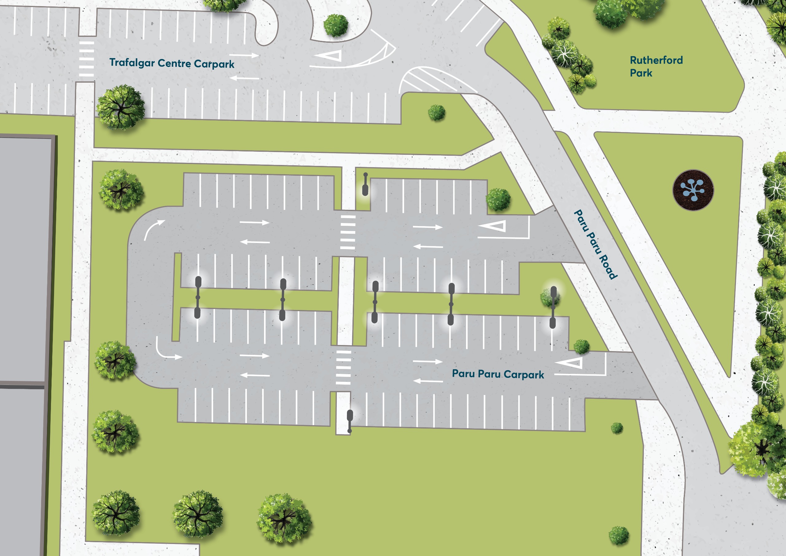 Render of Paru Paru road carpark