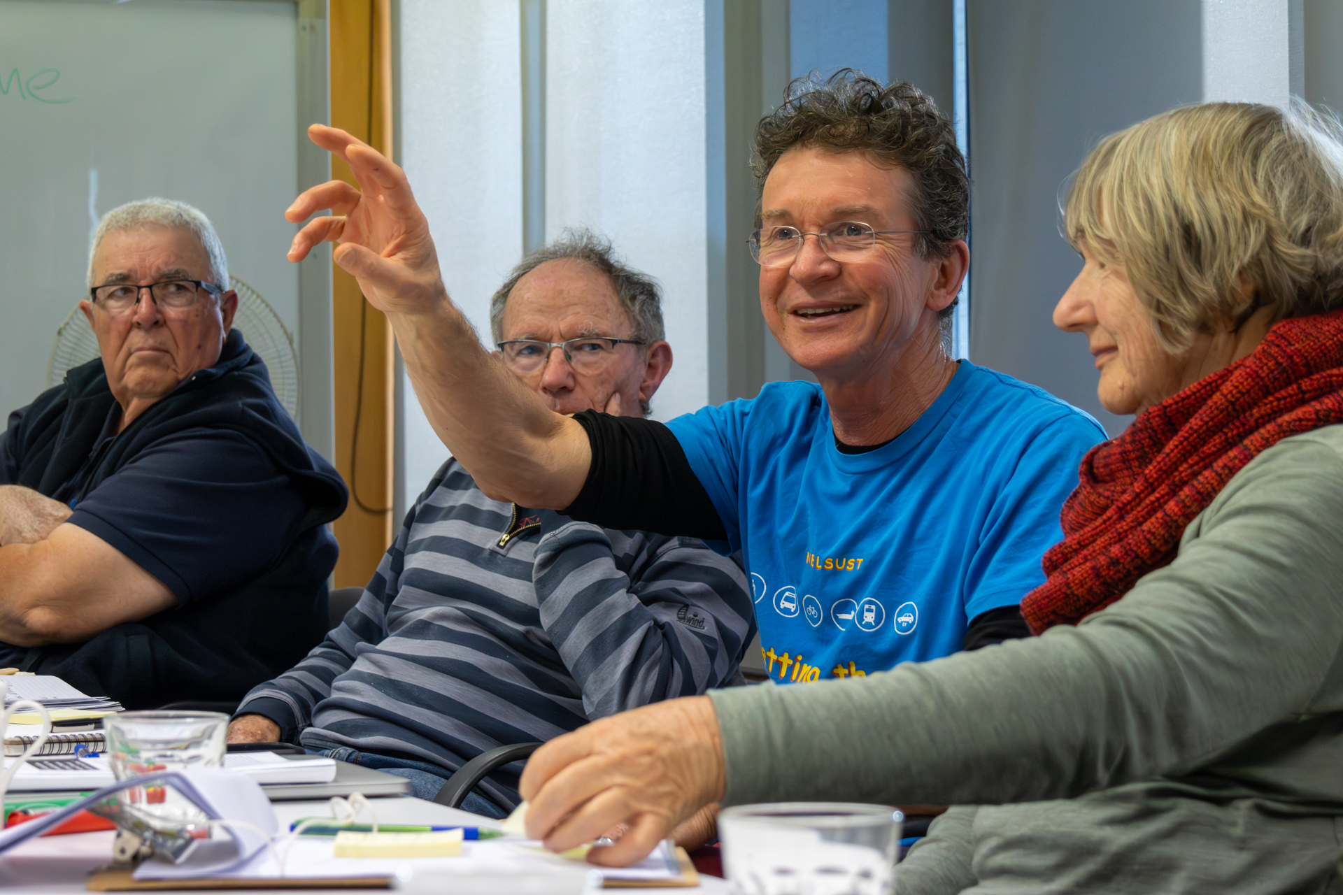 Customers attend a focus group on public transport