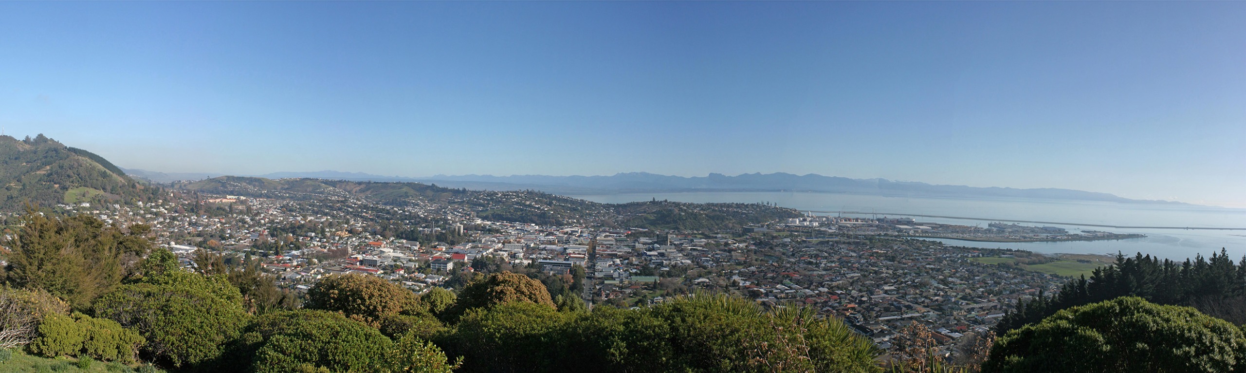 Nelson City from Centre of New Zealand