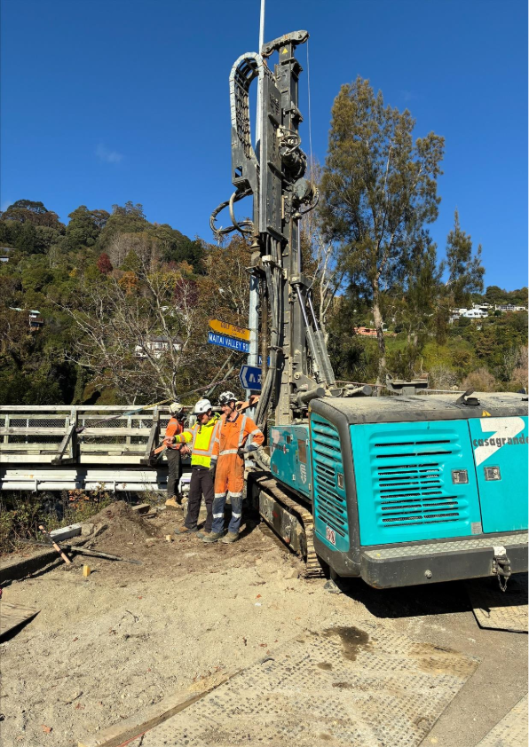 Drilling machine onsite