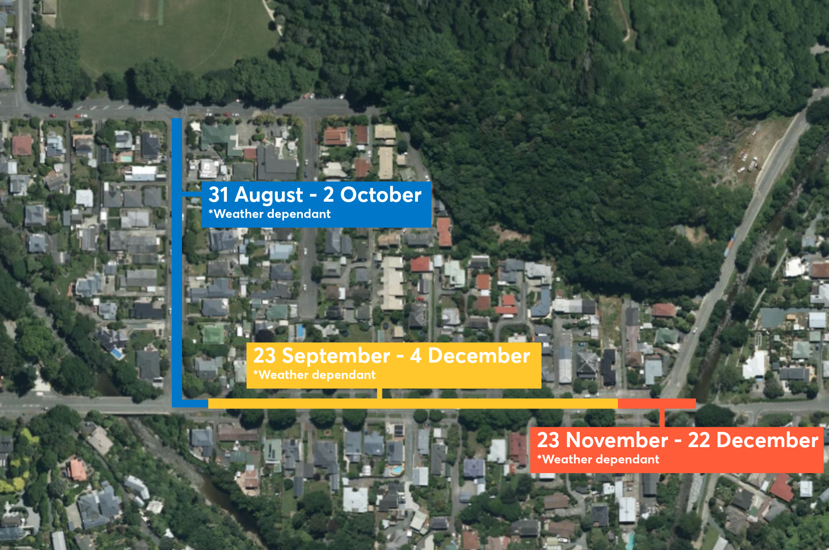 map showing extent of the work 
