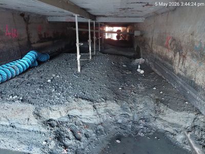 Inside the culvert